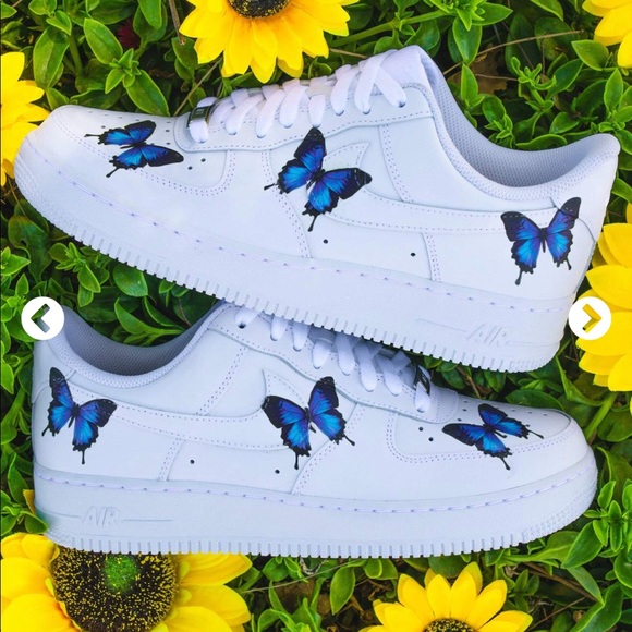 New Nike air force 1 size 7.5 with art decal Bx - Picture 2 of 4